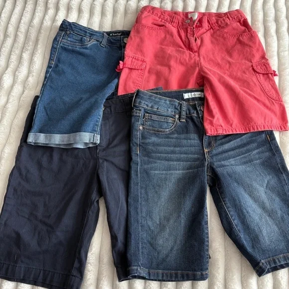 Lot of FOUR 4 girls Bermuda shorts long shorts Joe’s jeans Old Navy Gymboree - Picture 1 of 5